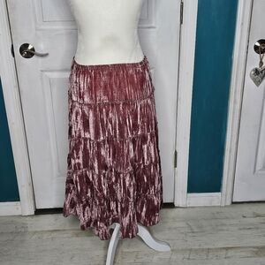 Vintage Mauve/Blush Velvet Skirt